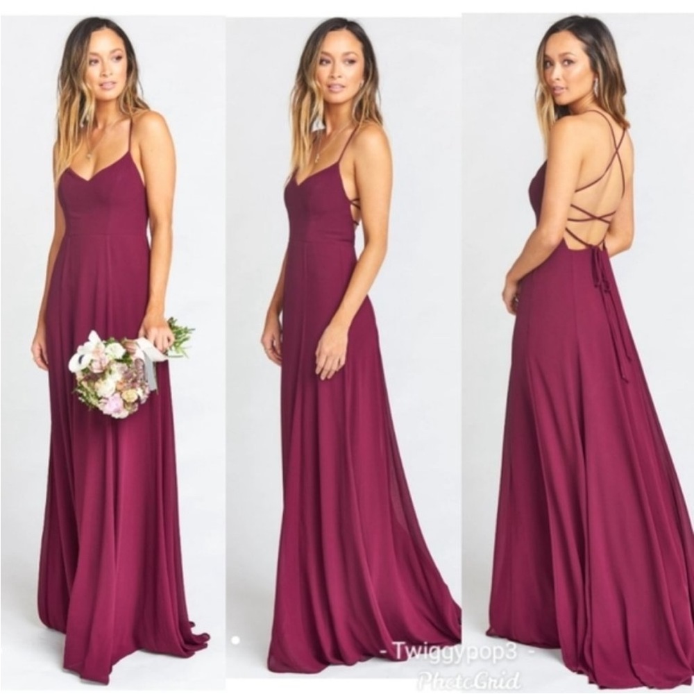 MuMu Godshaw Goddess Gown Burgundy Maxi Dress NWT